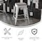 Flash Furniture 24" White Metal Stool-Gray Poly Seat CH-31320-24-WH-PL2G-GG - alternate 3